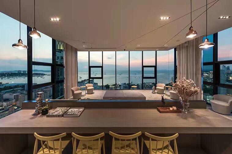 Апартаменты The Base Highfl Seaview Паттайя Экстерьер фото